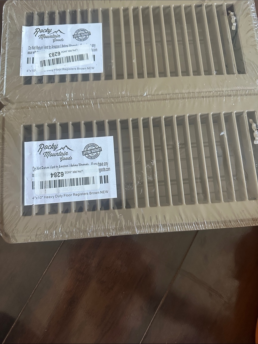Rocky Mountain Goods Brown Floor Register - Pair